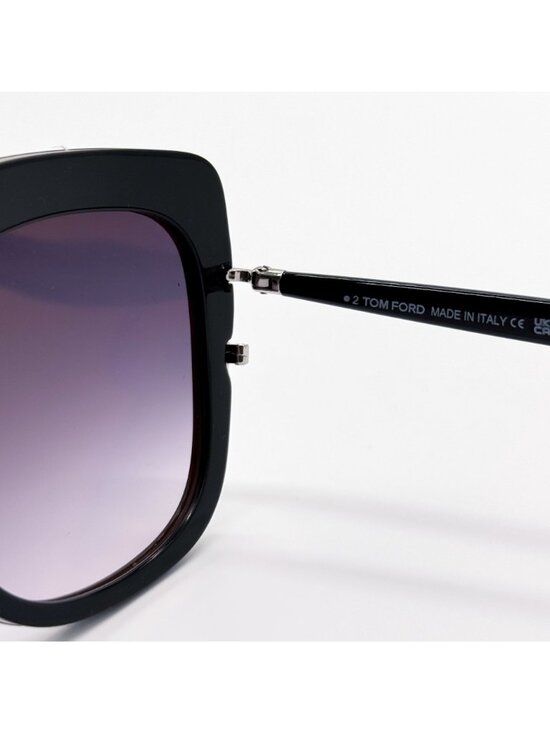 NEW TOM FORD VIRGINIA TF945 05B SUNGLASSES BLACK/GRAY WOMEN FT0945/S EYEWEAR main image 4
